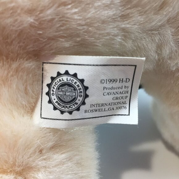 Vtg Harley Davidson God Bless America Plush Pig Stuffed Animal Motorcycle Jacket - Picture 11 of 13